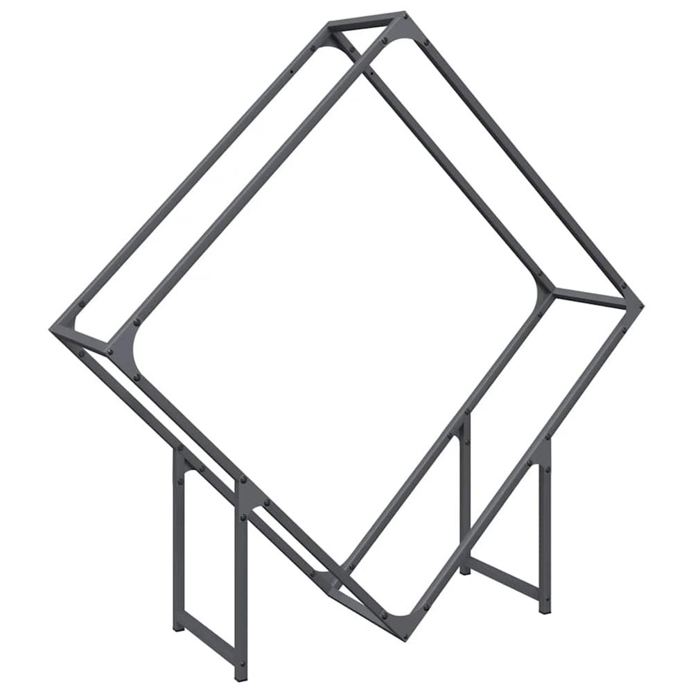 Portant de bois chauffage anthracite 100x25x100 cm