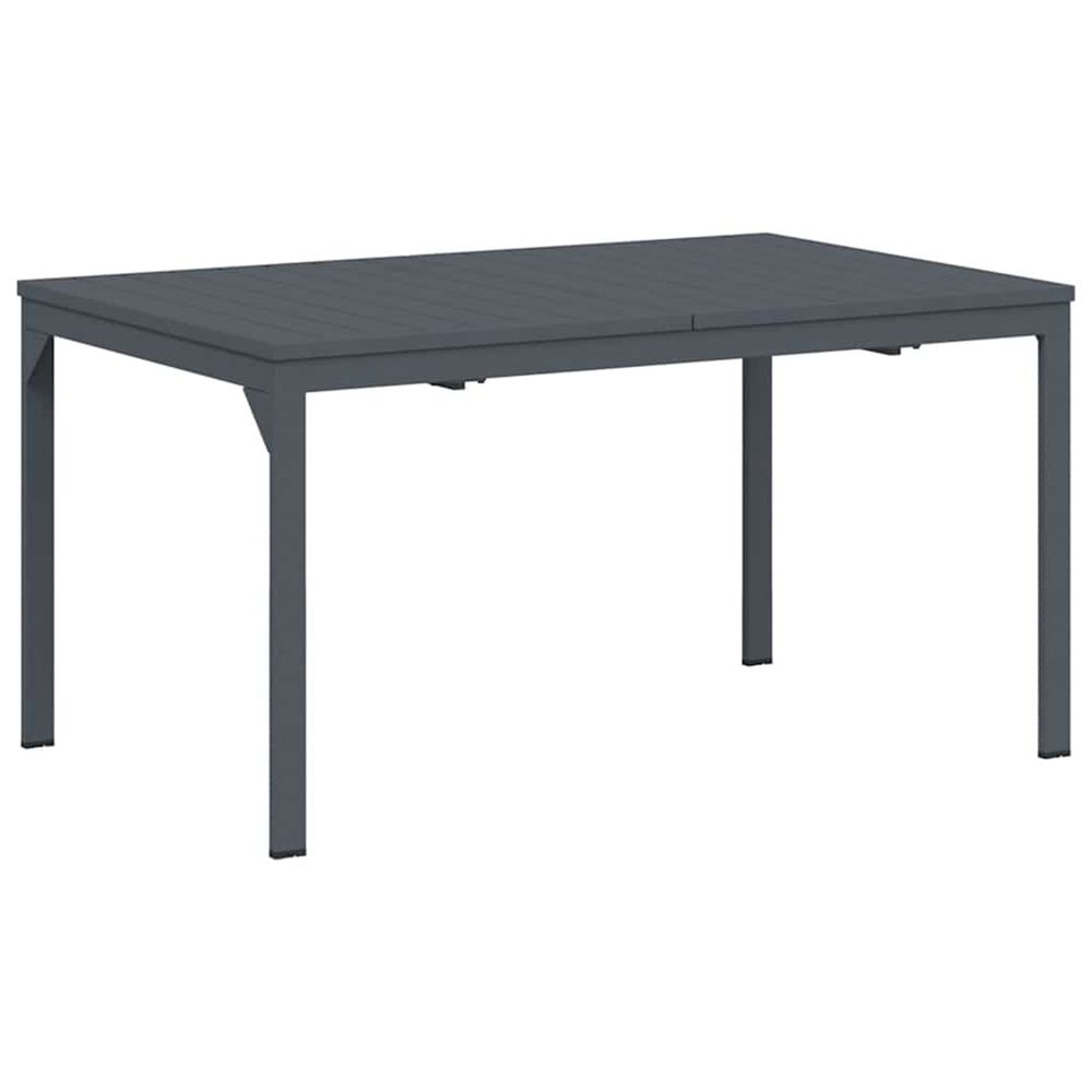Table à dîner d'extérieur anthracite 210 x 90 x 73 cm acier
