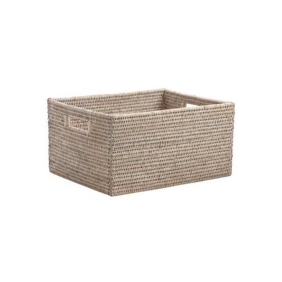 Corbeille rangement en rotin 48 x 36 x 25 cm