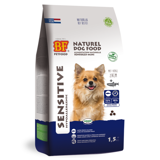 Croquettes Hypoallergénique au saumon sans céréales pour chien de petite taille, 1,5kg