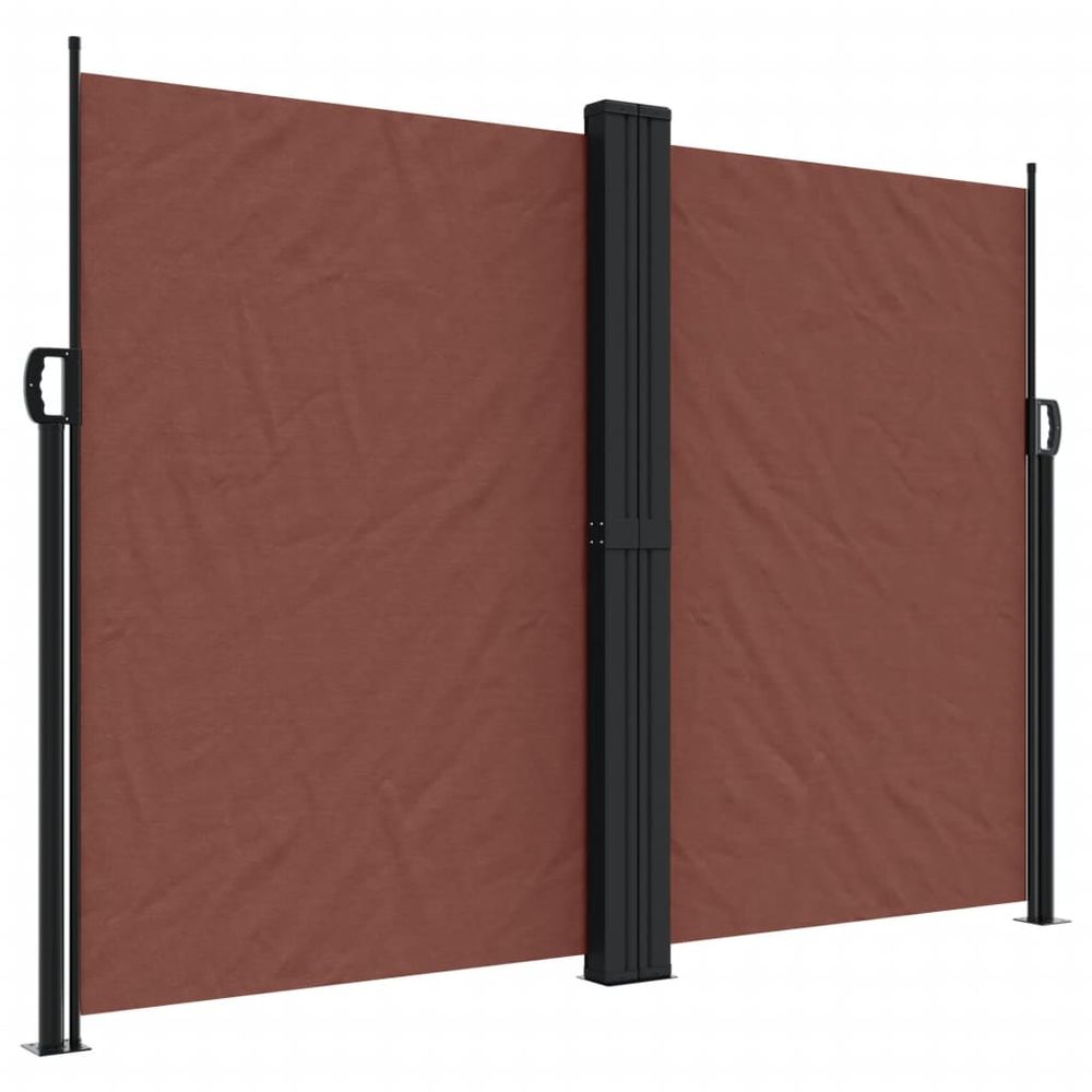 Auvent latéral rétractable marron 180x1200 cm