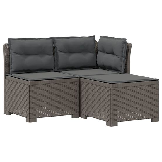 Canapé de jardin 3 places avec coussins look rattan 3 place pp