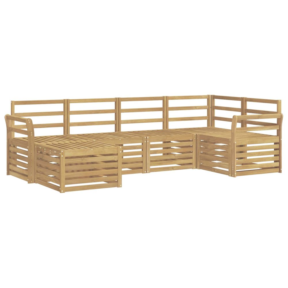 Ensemble de canapés d'extérieur 6 pc blanc polyester