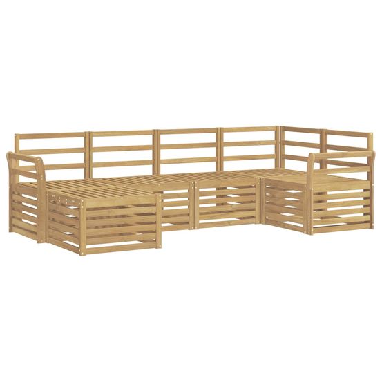 Ensemble de canapés d'extérieur 6 pc blanc polyester