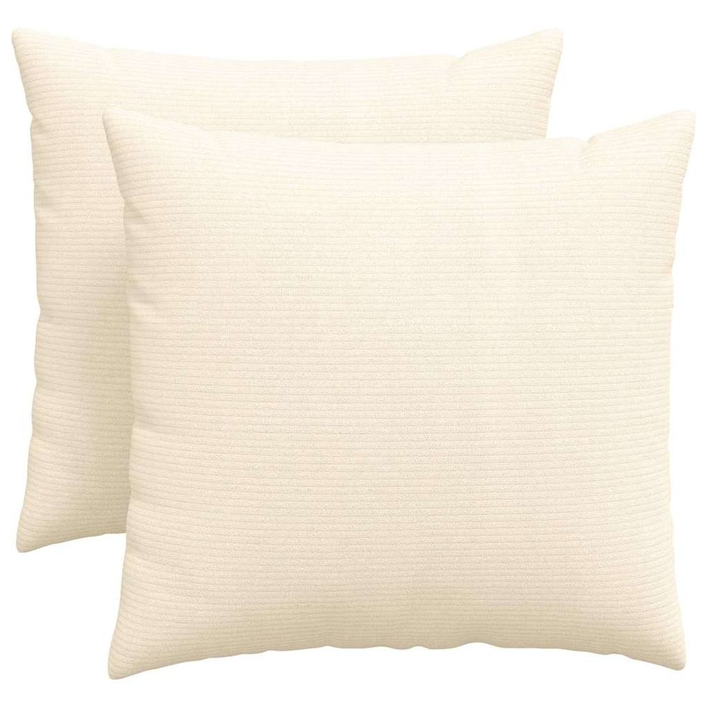 Coussins de canapé 2 pcs crème 50 x 50 cm