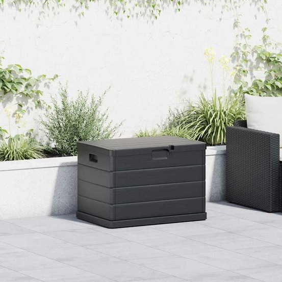 Boîte de rangement de jardin anthracite 77,5 x 54,5 x 53 cm