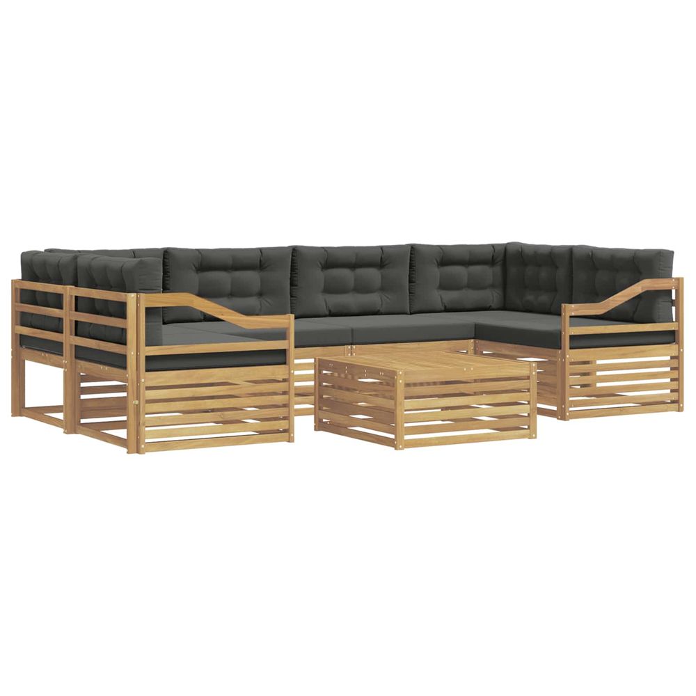 Ensemble de canapés d'extérieur 7 pc blanc et anthracite