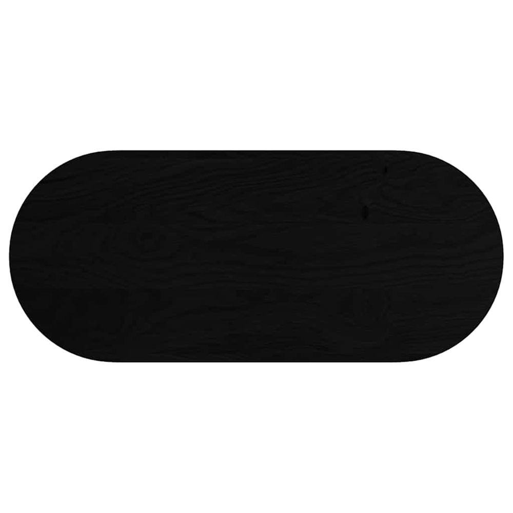 Dessus de table marron foncé 140x60x4cm bois chêne massif ovale