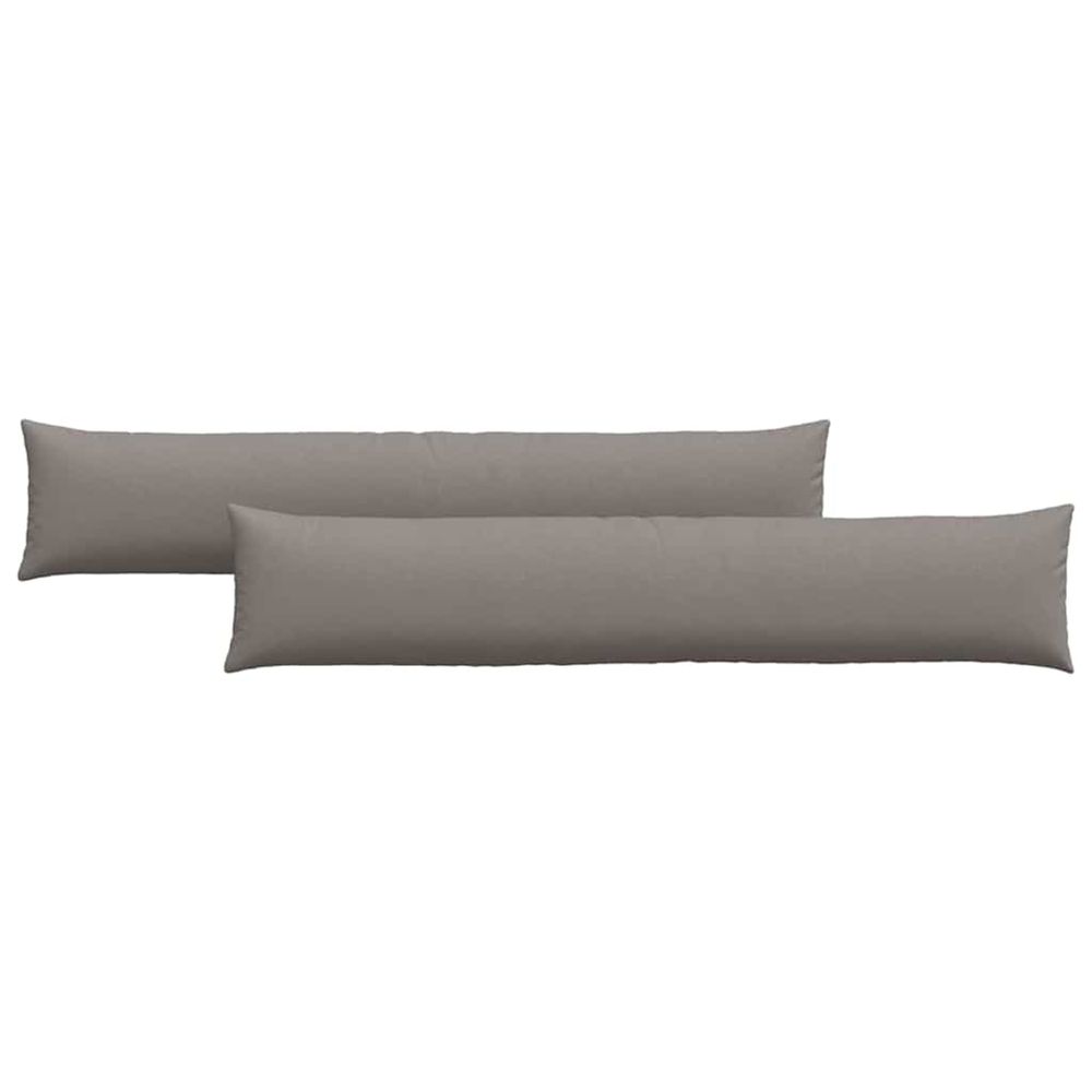Coussins de canapé 2 pc tissu taupe 200 x 40 cm