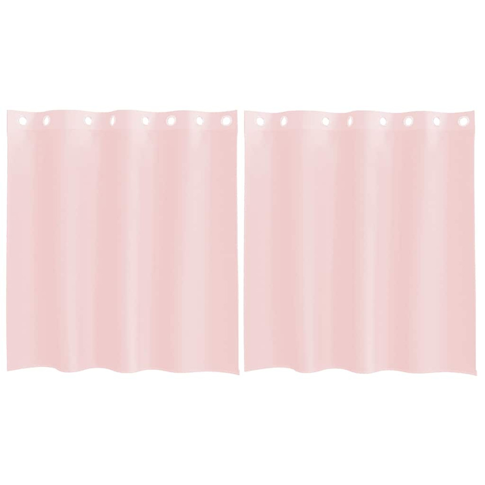 Rideaux en voile avec œillets 2 pcs rose clair 140x140 cm