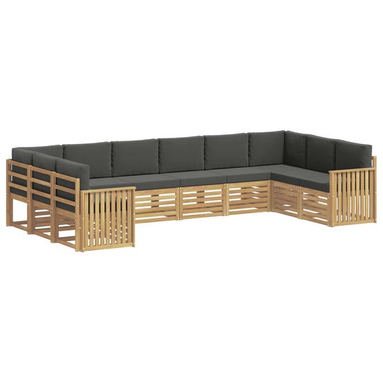 Ensemble de canapés d'extérieur 10 pc blanc et anthracite