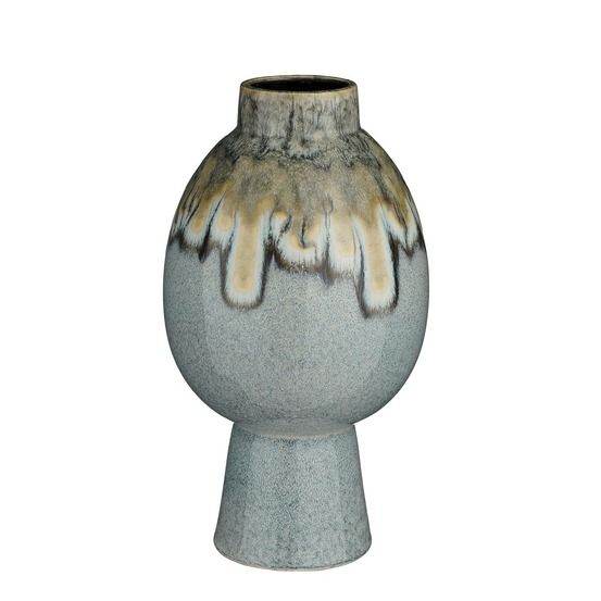 Mica decorations helma vase - h38 x ø22 cm - bleu