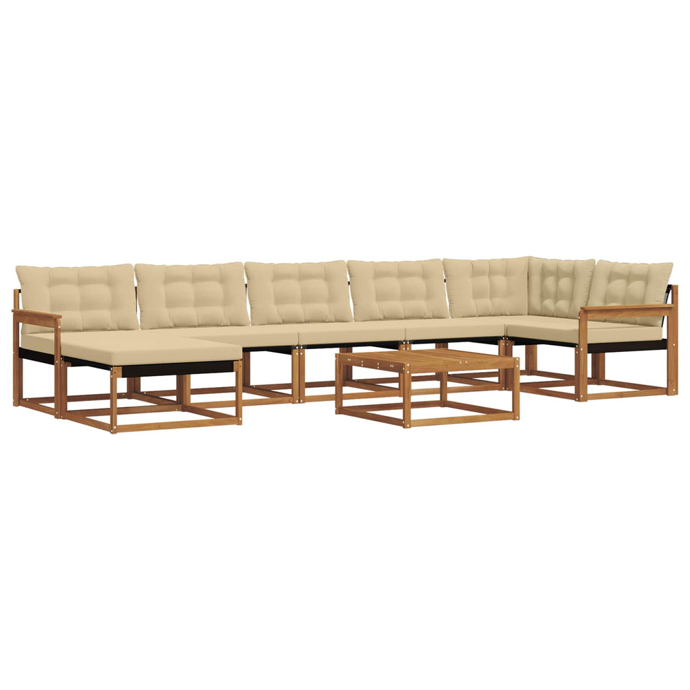 Ensemble de canapés d'extérieur 22 pcs naturel et beige