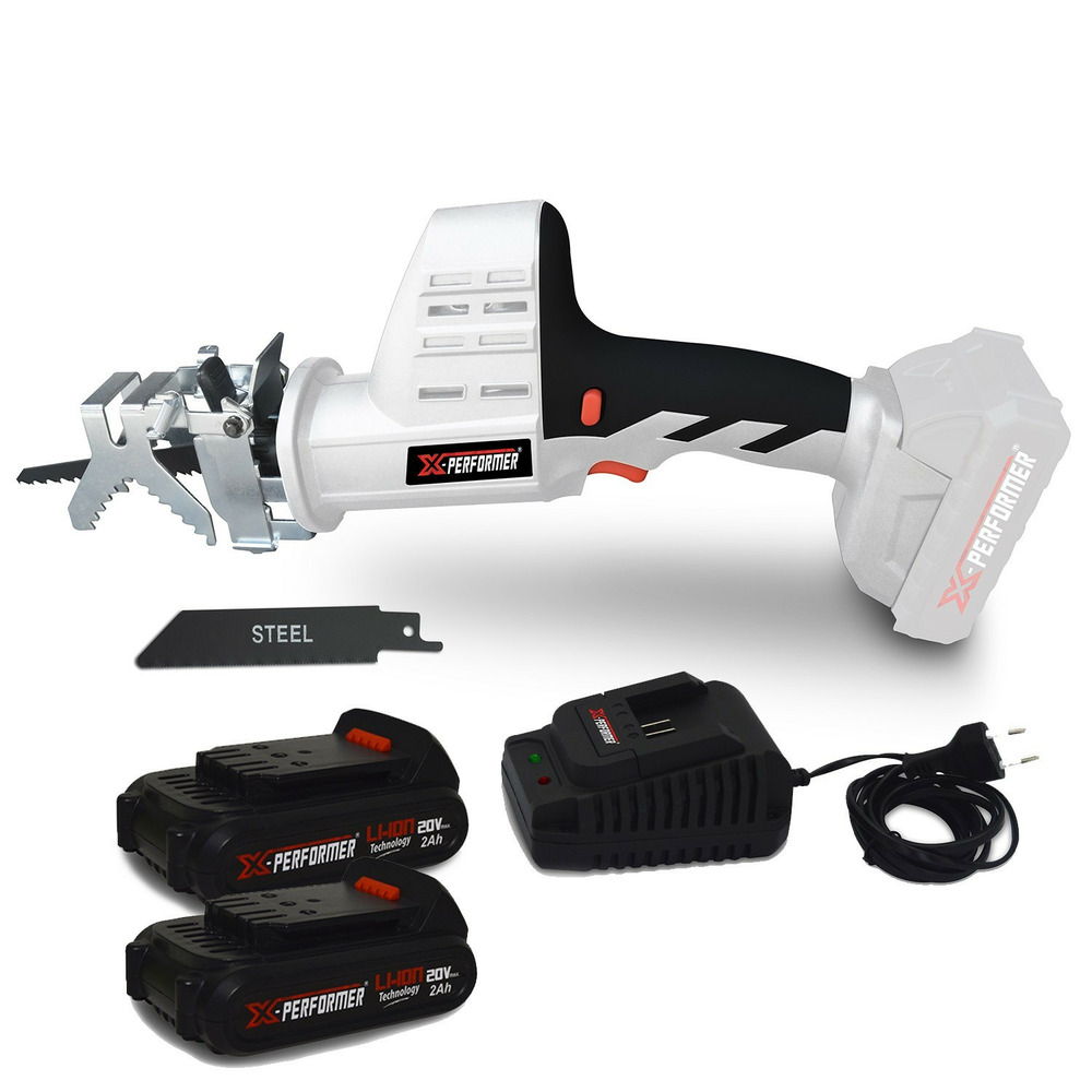 Scie a ebrancher portative 20v - coupe bois et metal -2700 t-min - xperformer xpcbr20li - 2 batteries 2ah et chargeur