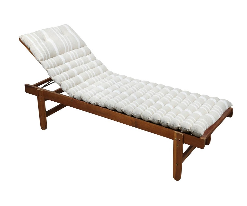 Coussin de sol ou bain de soleil manuel blanc