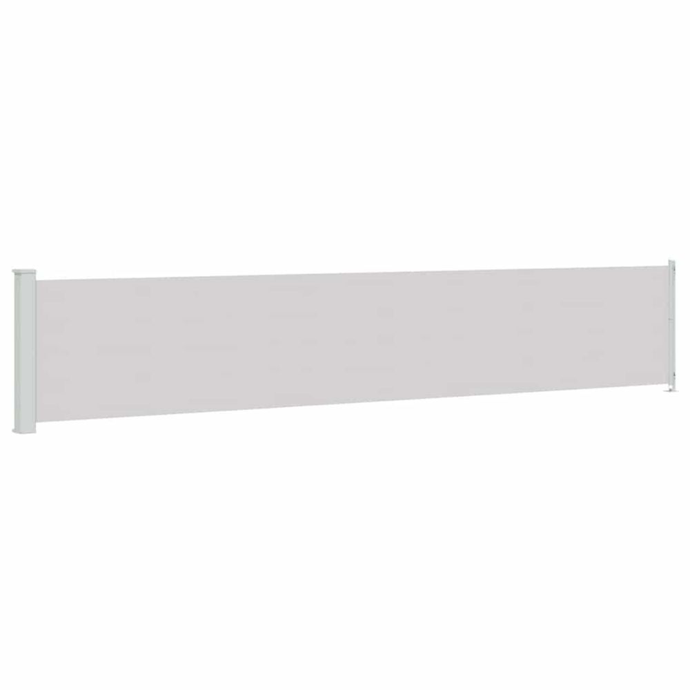 Auvent latéral rétractable de patio 117x614 cm gris