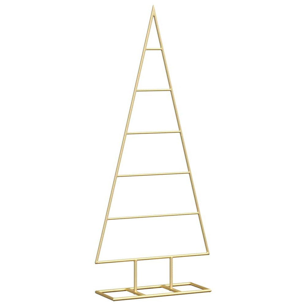 Arbre de noël en métal doré 90 cm acier peint par poudre
