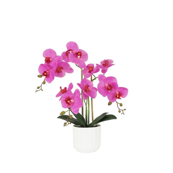 Orchidée artificielle fuchsia 50cm