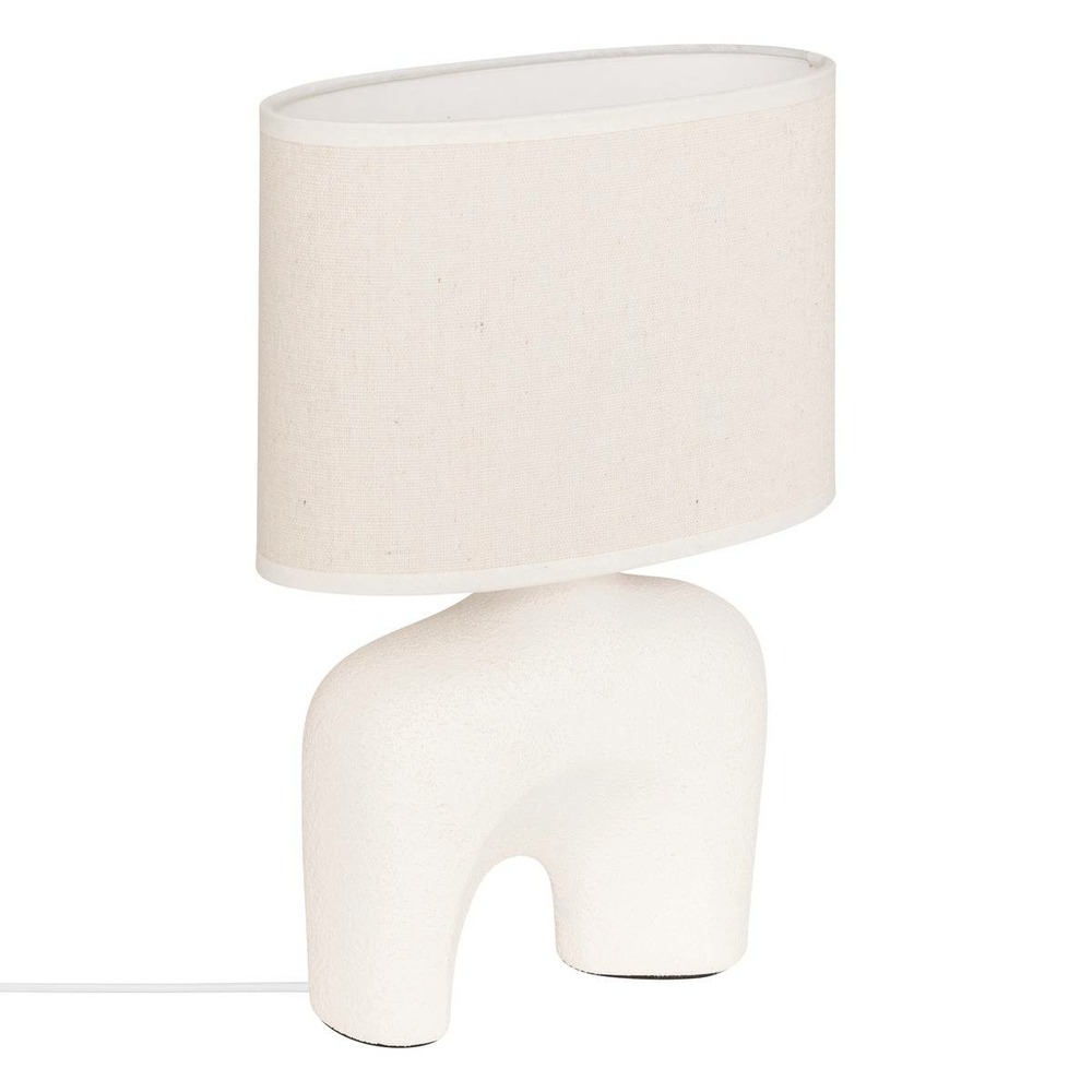 Lampe à poser champignon secteur gaby blanc h31,5cm