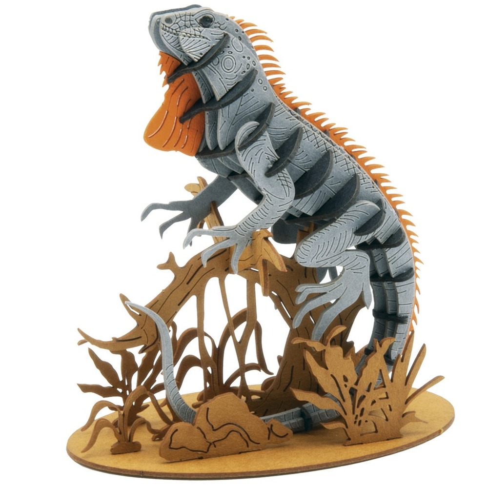 Maquette 3d en papier lézard