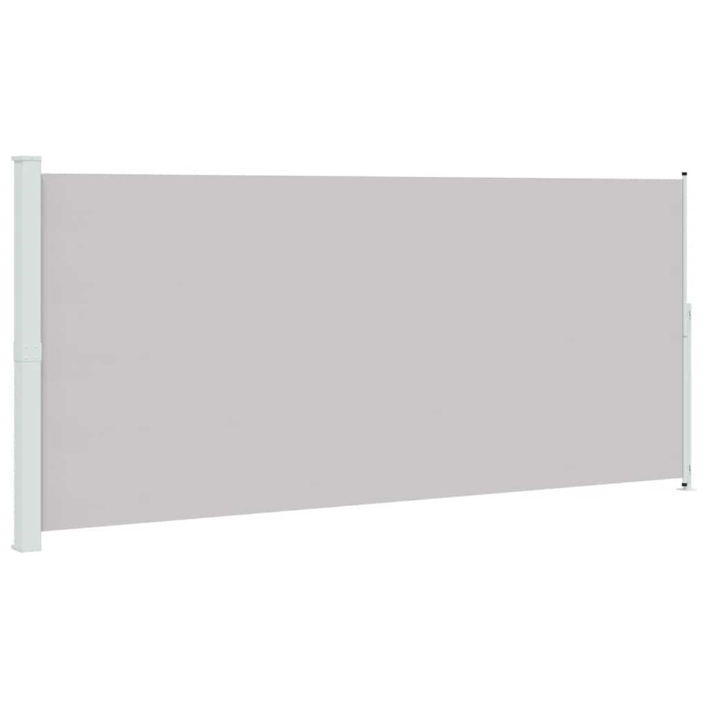 Auvent latéral rétractable de patio 220x500 cm gris