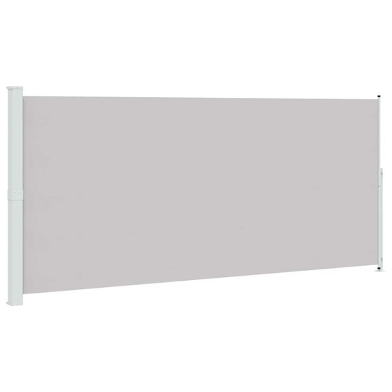 Auvent latéral rétractable de patio 220x500 cm gris