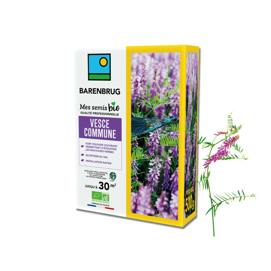 Barenbrug - vesce commune - étouffe mauvaises herbes - nutrition sol - installation rapide - évite migration nitrates- 500g