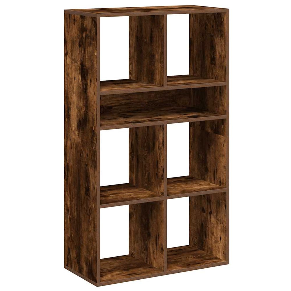 Bibliothèque chêne fumé 66x31x112 cm bois d'ingénierie
