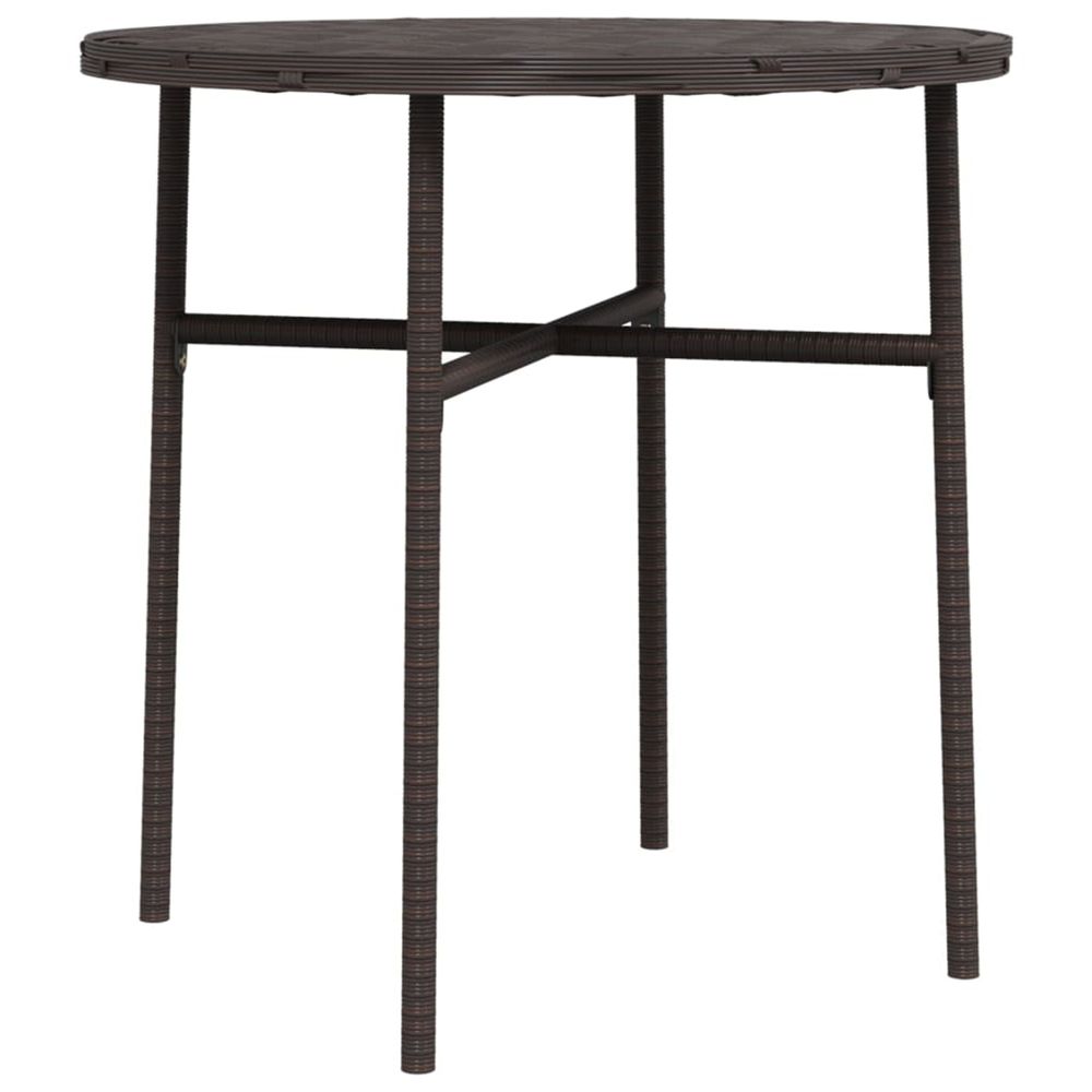 Table à thé marron 45 cm résine tressée