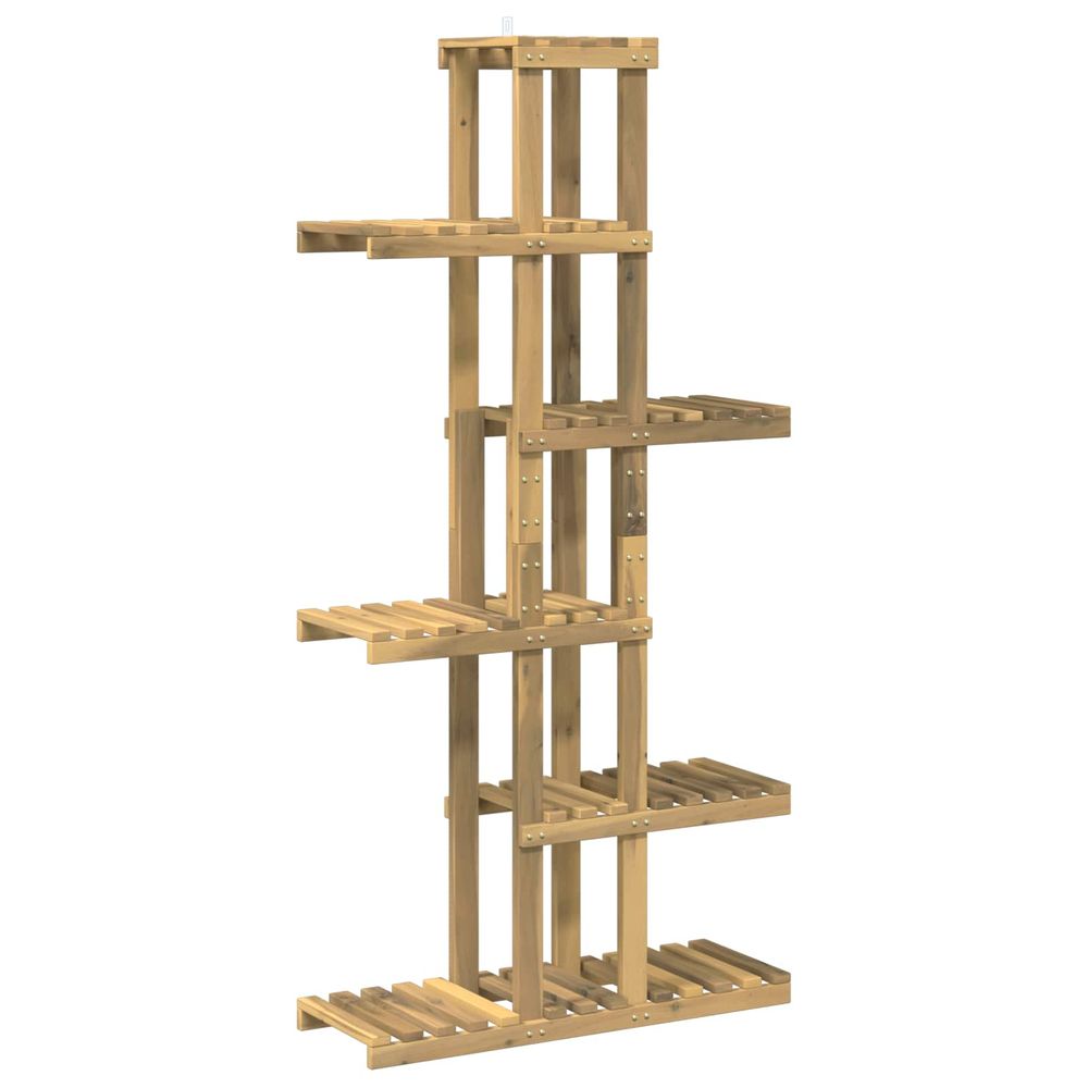 Support de plante blanc 68 x 23,5 x 140 cm bois d'acacia massif