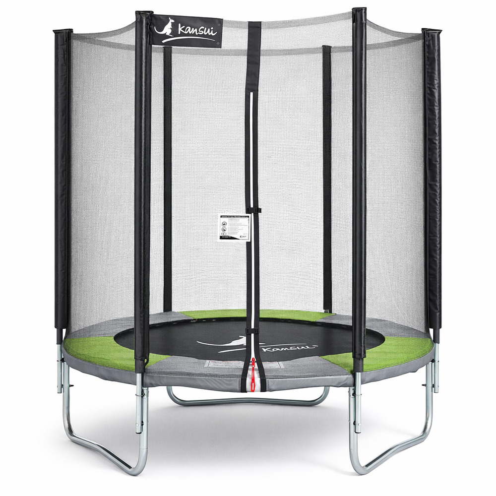 Kangui - trampoline rond ø180cm avec filet de sécurité - ralli 180