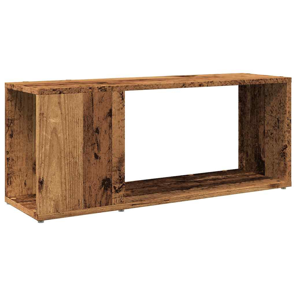 Meuble tv vieux bois 80x24x32cm bois d'ingénierie