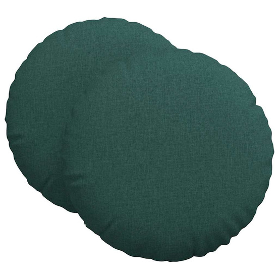 Coussins de siège 2 pcs vert foncé ø80 x 29 cm tissu