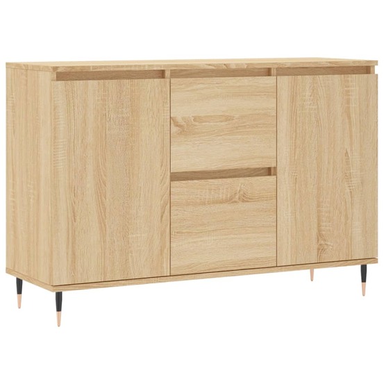 Buffet bahut commode armoire meuble de rangement organisateur cuisine salle de séjour salon sonoma 104 x 35 x 70 cm bois d'in