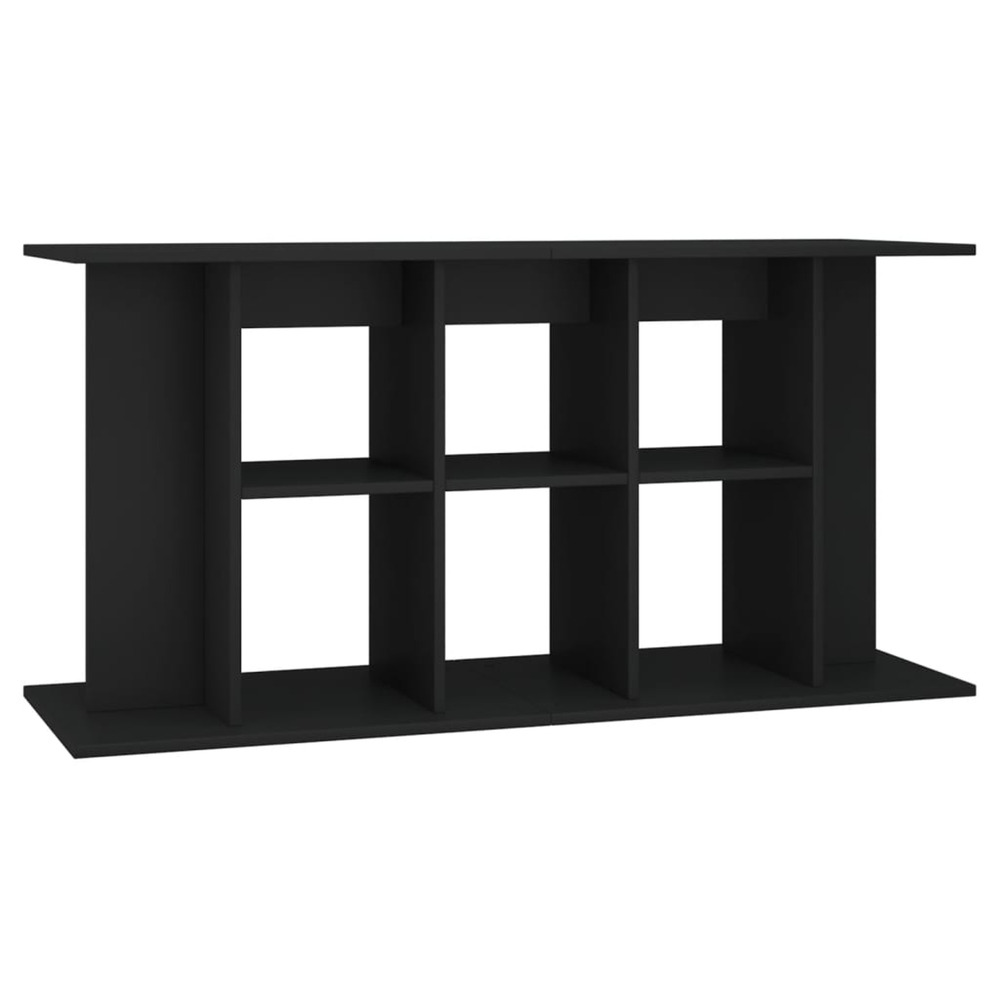 Support pour aquarium noir 120x40x60 cm bois d'ingénierie