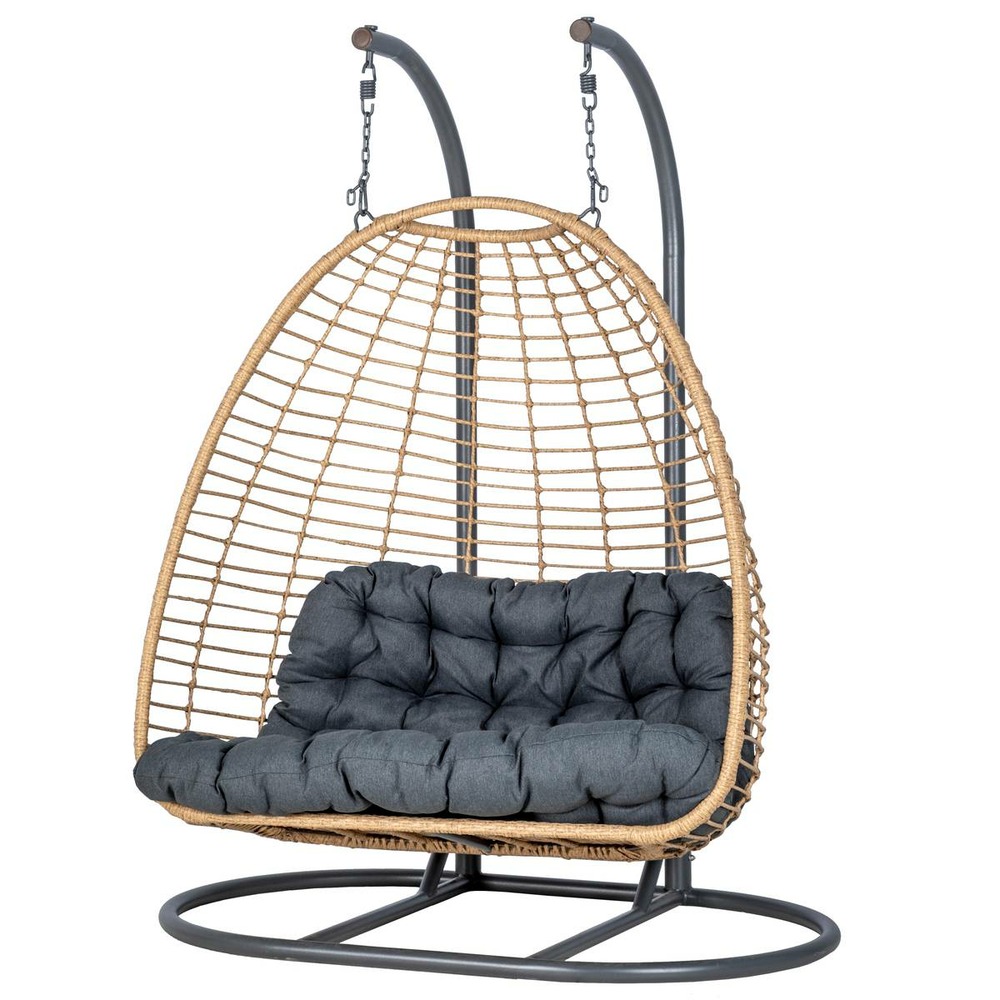 Fauteuil oeuf suspendu ajar ardoise