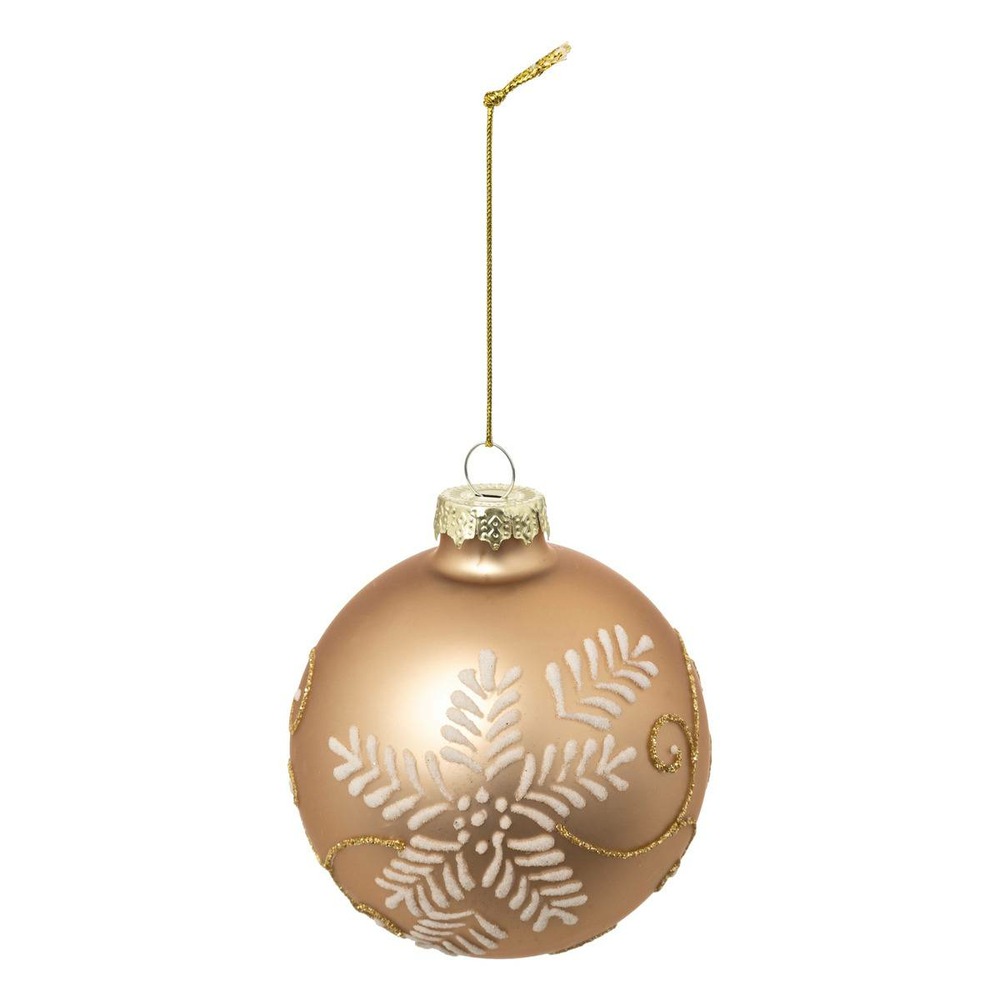 Bdn verre 80mm fleur neige or