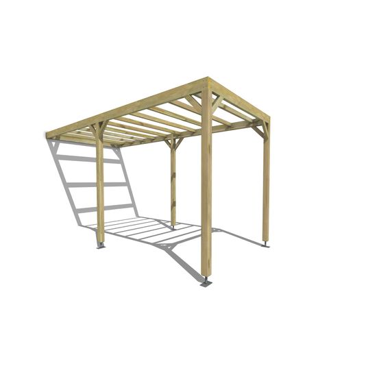 Pergola bois • 2m x 5m • adossée • sens largeur • livraison comprise