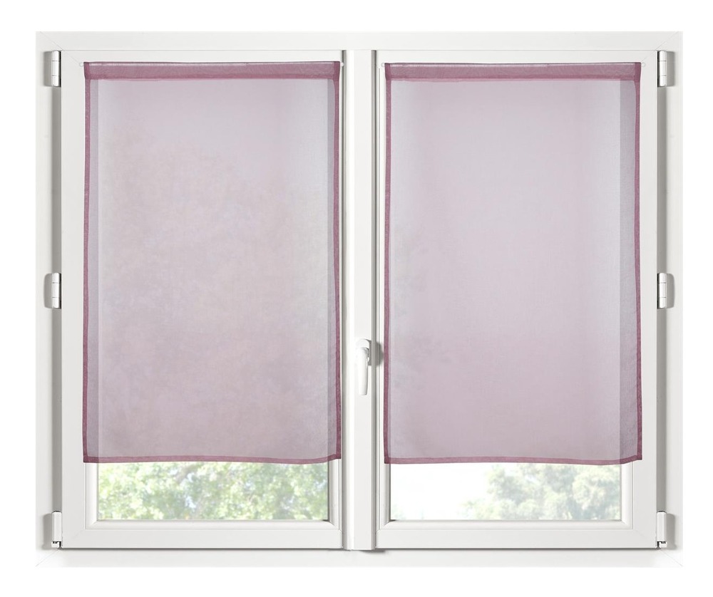 Paire de rideaux voile brise bise 60 x 120 cm blush