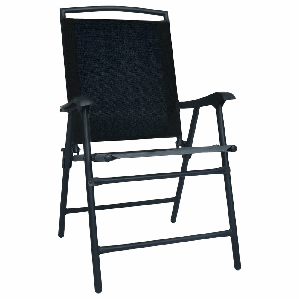 Chaises de jardin pliables lot de 2 textilène noir