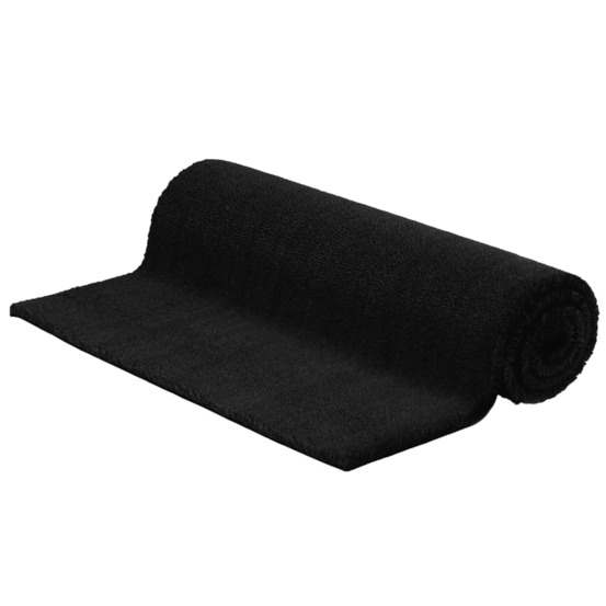 Tapis de porte noir 100x200 cm fibre de coco touffeté