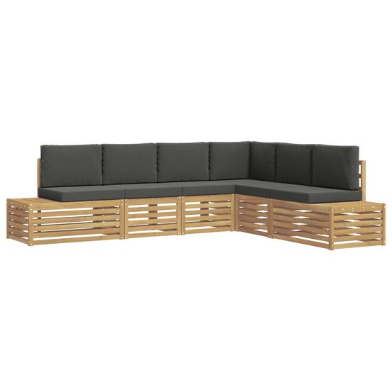 Ensemble de canapés d'extérieur 6 pièce blanc et anthracite