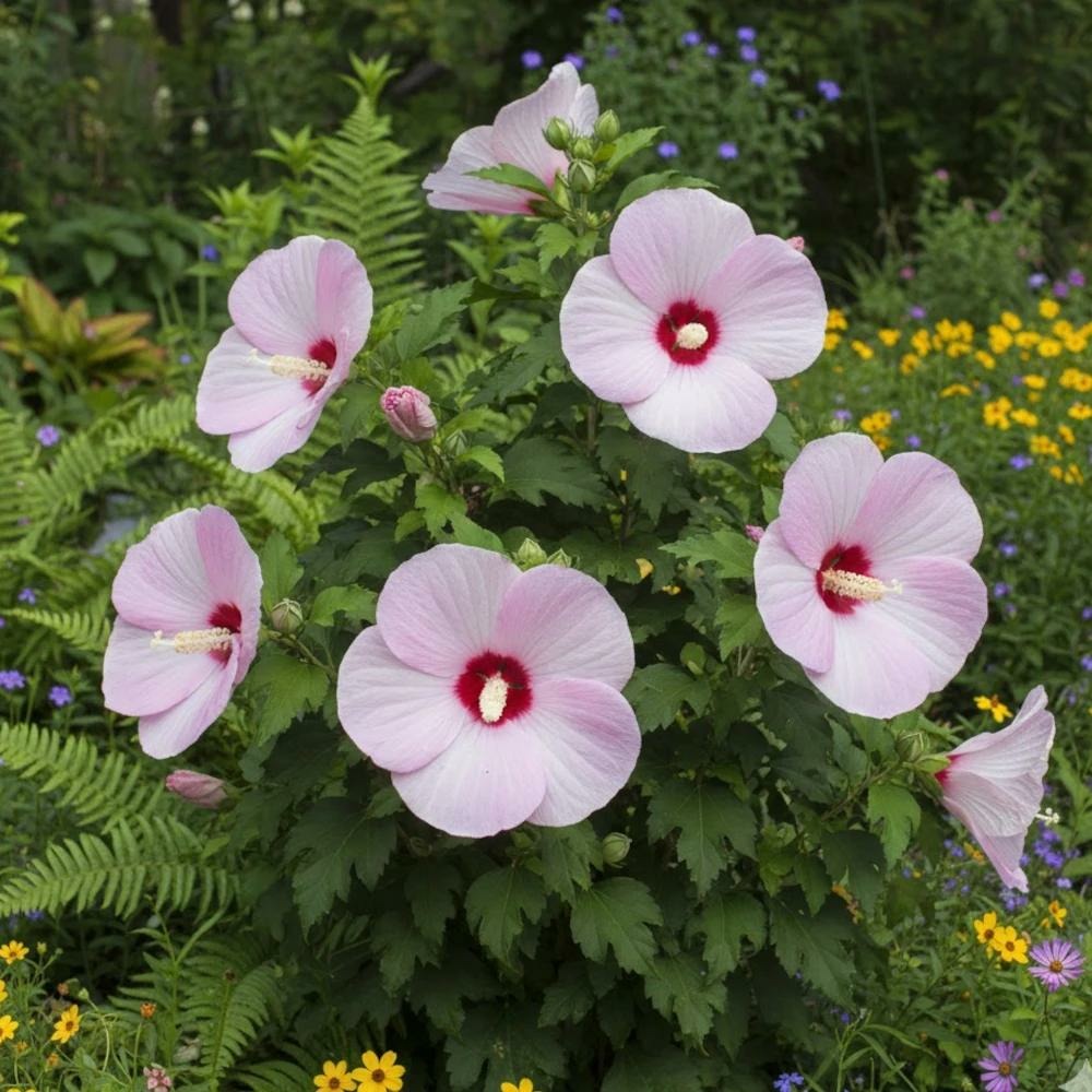 Hibiscus des marais luna f1 'pink swirl' pot de 4l - 40/60 cm