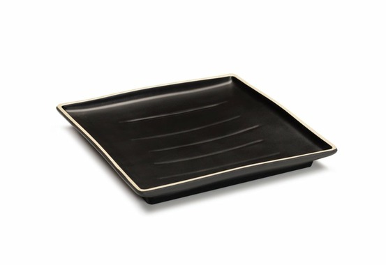 Plat carré terra en mélamine 20,5 à 29 cm - pujadas