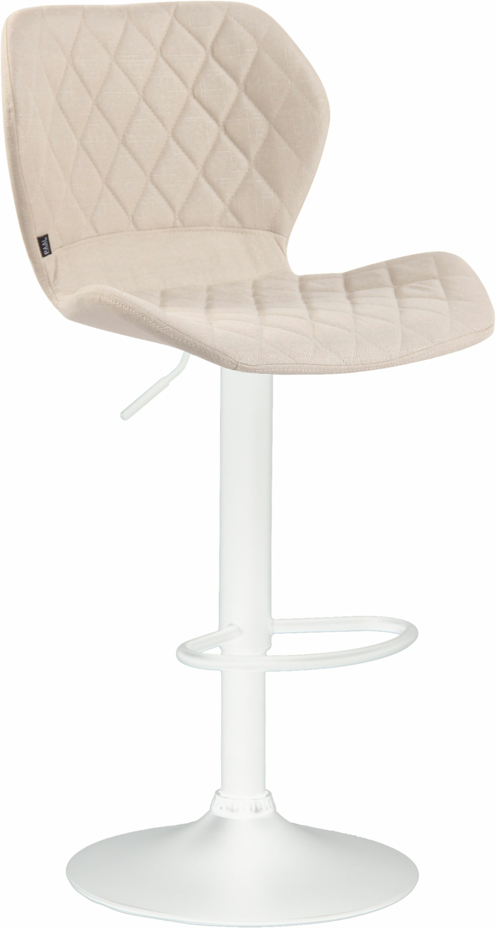 Tabouret de bar tissu liège blanc