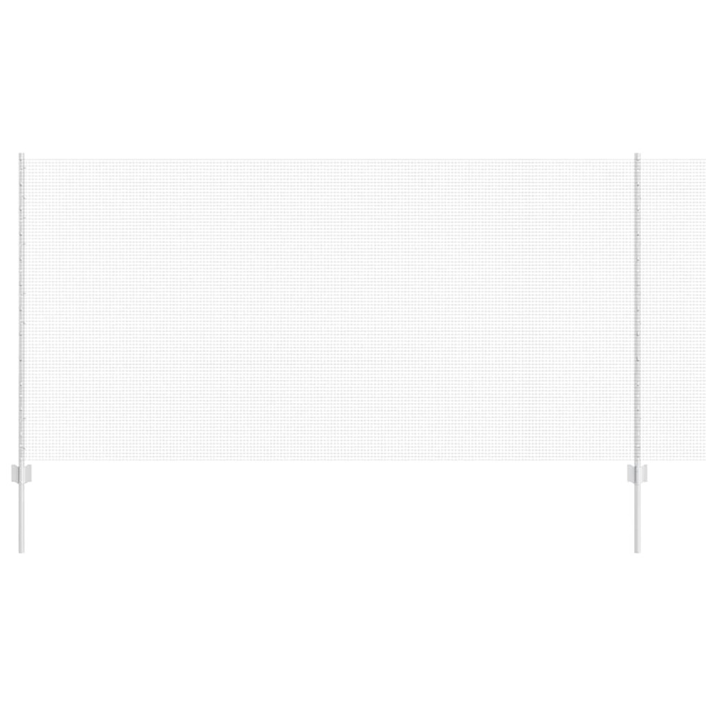 Clôture avec poteau argenté 1,2 x 25 m acier