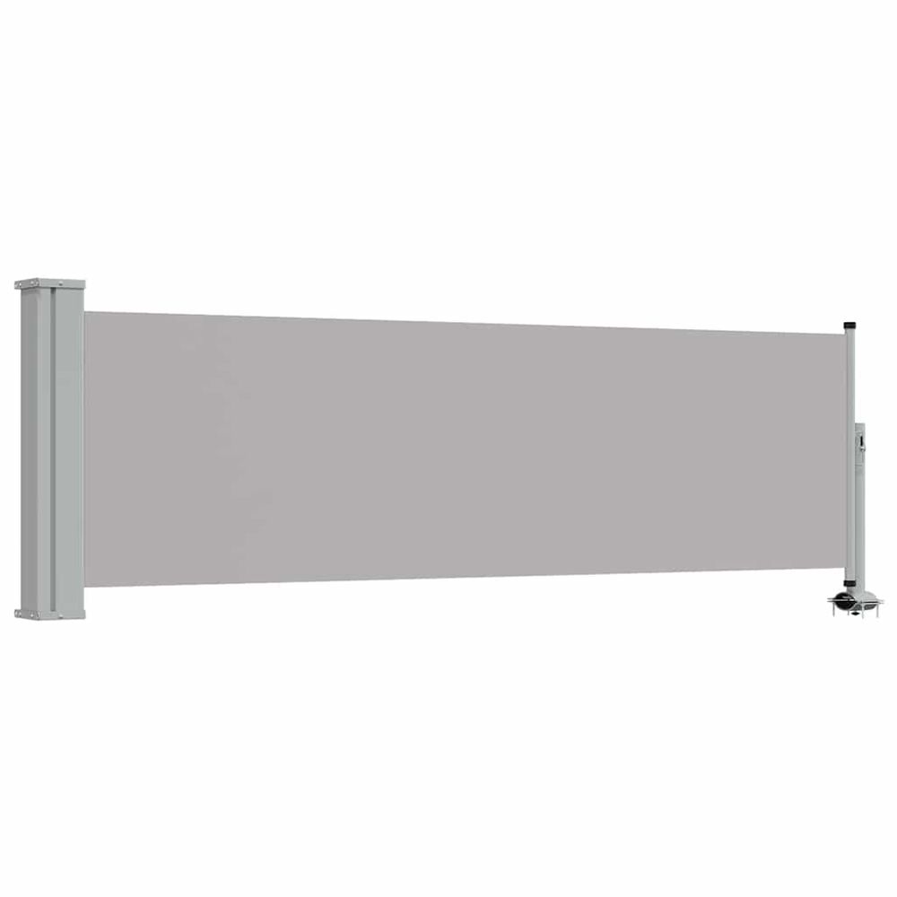 Auvent latéral rétractable de patio 80x300 cm gris