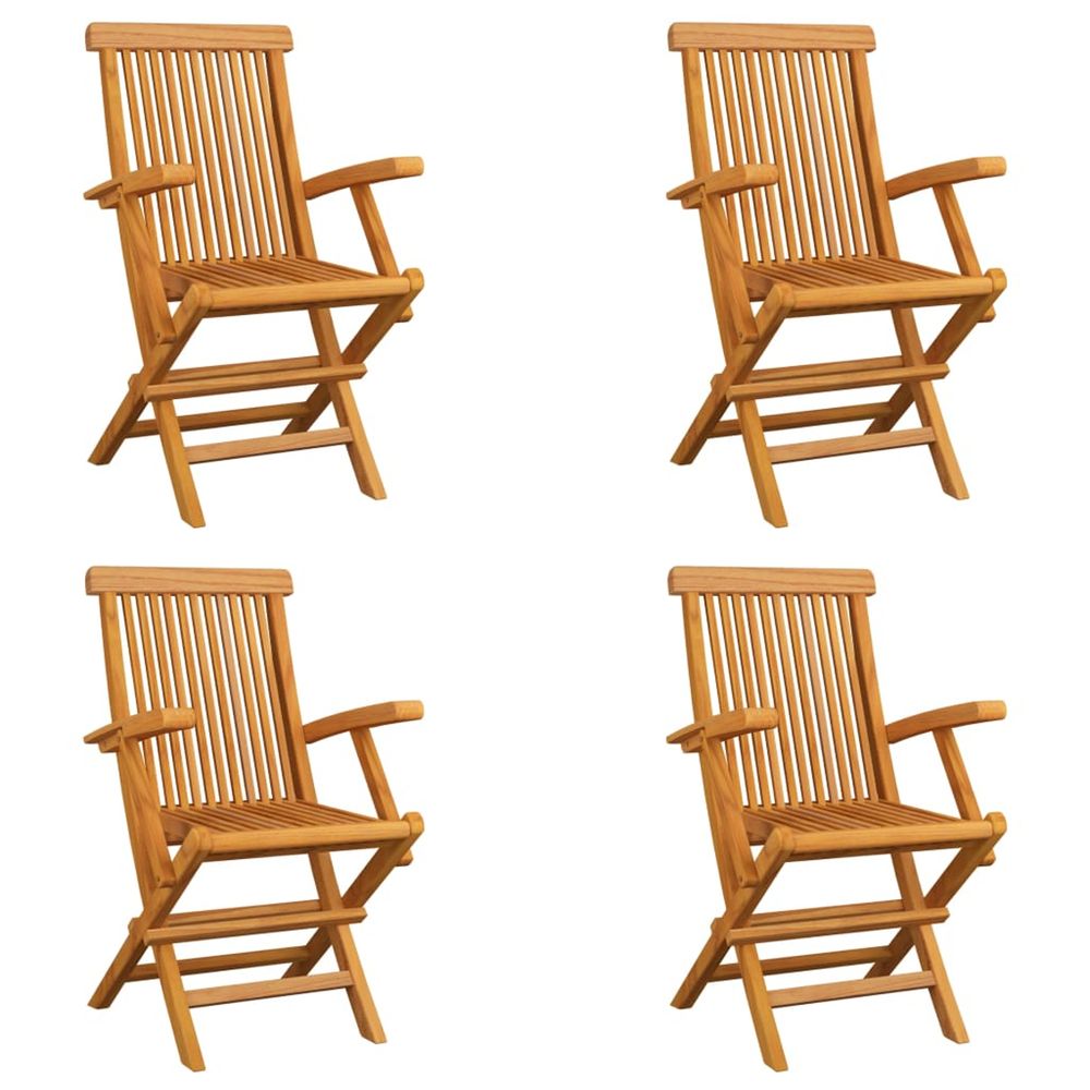 Chaises pliables de jardin 4 pcs Bois