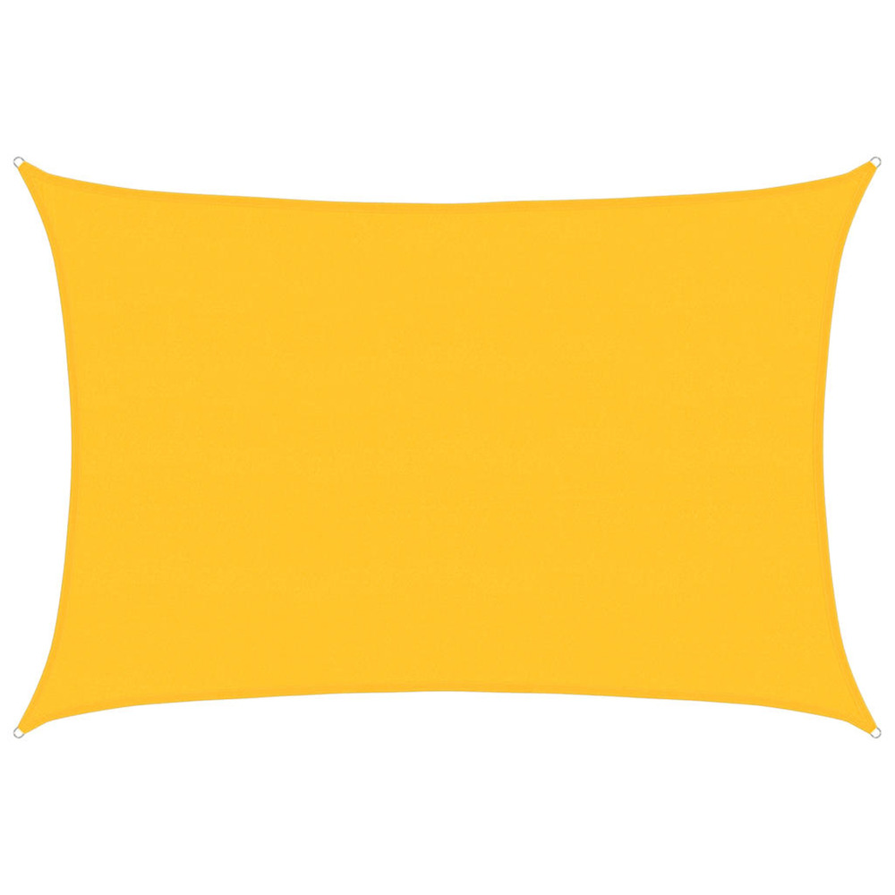 Voile d'ombrage 160 g/m² rectangulaire jaune 5x6 m pehd