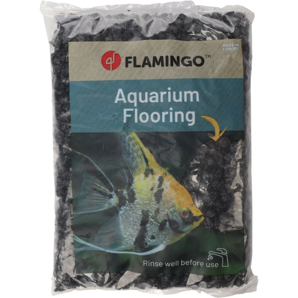 Gravier néon noir, 1 kg, pour aquarium.